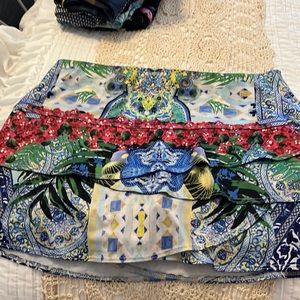 Beautiful colorful tennis skirt.